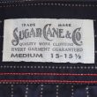 画像13: SUGAR CANE シュガーケーン SC29585 FICTION ROMANCE 8.5oz. BLACK WABASH STRIPE WORK SHIRT ブラックウォバッシュ ストライプワークシャツ ブラックの硫化染料でベース ドットストライプ ヴィンテージウェア (13)