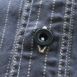 画像7: SUGAR CANE シュガーケーン SC29585 FICTION ROMANCE 8.5oz. BLACK WABASH STRIPE WORK SHIRT ブラックウォバッシュ ストライプワークシャツ ブラックの硫化染料でベース ドットストライプ ヴィンテージウェア (7)