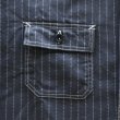 画像6: SUGAR CANE シュガーケーン SC29585 FICTION ROMANCE 8.5oz. BLACK WABASH STRIPE WORK SHIRT ブラックウォバッシュ ストライプワークシャツ ブラックの硫化染料でベース ドットストライプ ヴィンテージウェア (6)