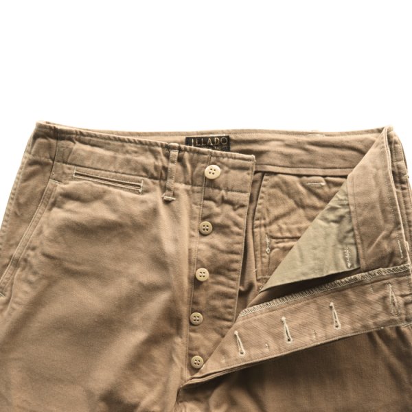 画像10: JELADO ジェラード AG94341A 41 Khaki Lastresort Chino Cloth ラストリゾート チノクロス チノパン ディープサウスコットン スレン染料 新41KHAKI 股上深くワタリ太め ワークパンツ made in japan (10)