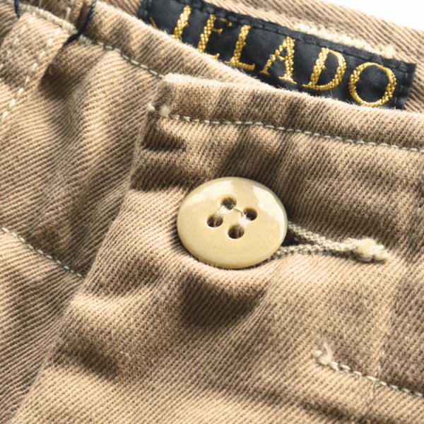 画像9: JELADO ジェラード AG94341A 41 Khaki Lastresort Chino Cloth ラストリゾート チノクロス チノパン ディープサウスコットン スレン染料 新41KHAKI 股上深くワタリ太め ワークパンツ made in japan (9)