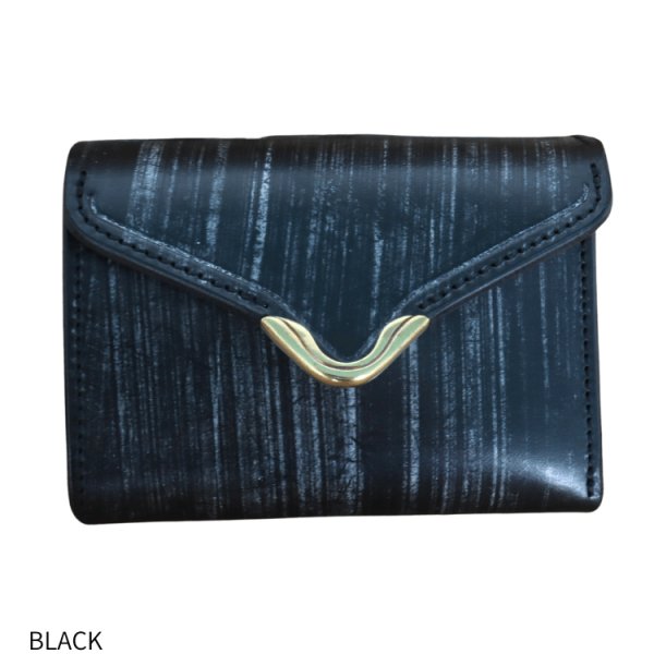 画像2: 池之端銀革店 Cramp Cr-920 UKブライドル コンパクトウォレット ミニ財布 コンパクトウォレット カードケースサイズ アンティーク UKブライドルレザー 最小クラス 革製品 日本製 (2)