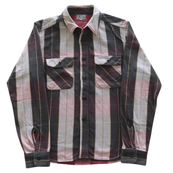 画像4: JELADO ジェラード JP12106 Unionworkers Shirt Short ユニオンワーカーズシャツ ショート ネルシャツ 別注ネル生地 定番 ヴィンテージ感 レギュラーサイズ 快適な着心地 保温性 ユーズド加工 (4)