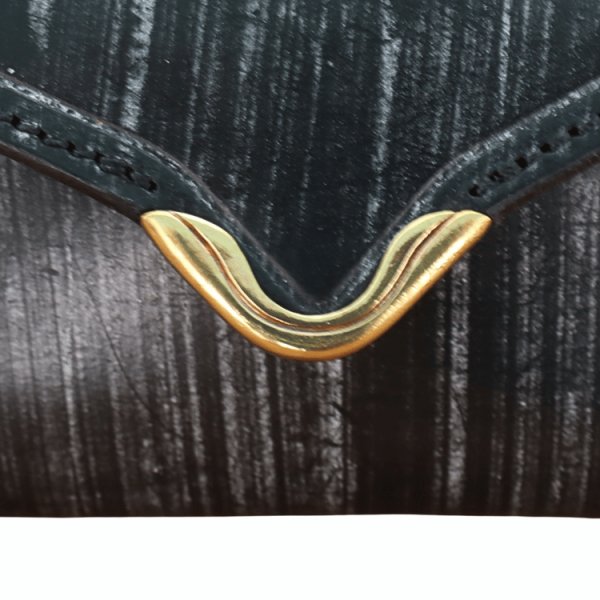 画像10: 池之端銀革店 Cramp Cr-920 UKブライドル コンパクトウォレット ミニ財布 コンパクトウォレット カードケースサイズ アンティーク UKブライドルレザー 最小クラス 革製品 日本製 (10)