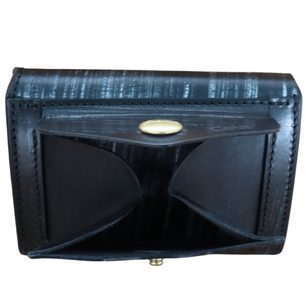 画像8: 池之端銀革店 Cramp Cr-920 UKブライドル コンパクトウォレット ミニ財布 コンパクトウォレット カードケースサイズ アンティーク UKブライドルレザー 最小クラス 革製品 日本製 (8)