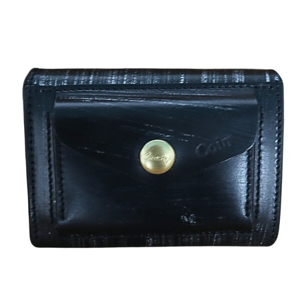 画像3: 池之端銀革店 Cramp Cr-920 UKブライドル コンパクトウォレット ミニ財布 コンパクトウォレット カードケースサイズ アンティーク UKブライドルレザー 最小クラス 革製品 日本製 (3)