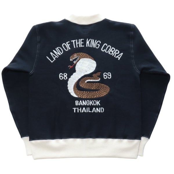 画像16: CUSHMAN クッシュマン 26386 SWEAT SOUVENIR JACKET KING COBRA スウェット スーベニア ジャケット キングコブラ スウェット フルジップ カーディガン スーベニアジャケット アウター ライトアウター キングコブラ 刺繍 (16)