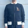 画像2: CUSHMAN クッシュマン 26386 SWEAT SOUVENIR JACKET KING COBRA スウェット スーベニア ジャケット キングコブラ スウェット フルジップ カーディガン スーベニアジャケット アウター ライトアウター キングコブラ 刺繍 (2)