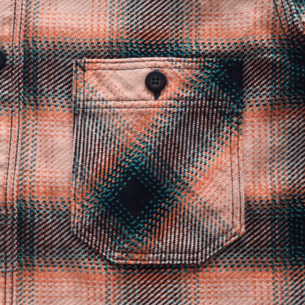 画像7: SAMURAI JEANS サムライジーンズ SIN25-01 ロープインディゴヘビーネルワークシャツ ネルシャツ  チェックシャツ 長袖シャツ  (7)