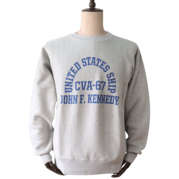 画像2: BUZZ RICKSON'S バズリクソンズ BR69645 HORIZONTAL KNITTING SWEAT SHIRT “CVA-67 J.F. KENNEDY” ホリゾンタル・ニッティング スウェットシャツ スウェット CVA-67 ジョン・F・ケネディ ミリタリー (2)