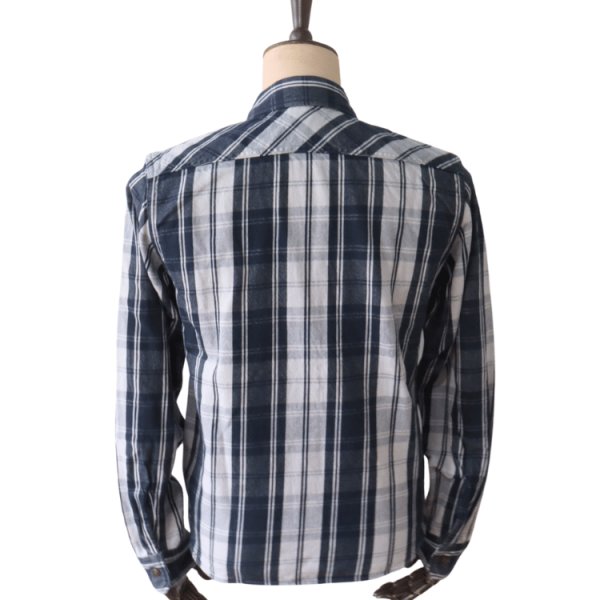 画像14: JELADO ジェラード JP12106 Unionworkers Shirt Short ユニオンワーカーズシャツ ショート ネルシャツ 別注ネル生地 定番 ヴィンテージ感 レギュラーサイズ 快適な着心地 保温性 ユーズド加工 (14)