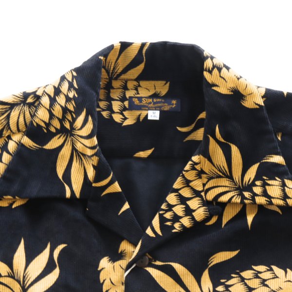 画像15: SUN SURF サンサーフ SS29580 L/S CORDUROY OPEN SHIRT “DUKE'S PINEAPPLE” 長袖 アロハシャツ デューク・カハナモク パイナップル コットン100% (15)
