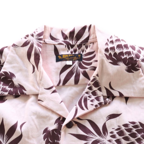 画像5: SUN SURF サンサーフ SS29580 L/S CORDUROY OPEN SHIRT “DUKE'S PINEAPPLE” 長袖 アロハシャツ デューク・カハナモク パイナップル コットン100% (5)