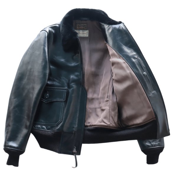 画像11: BUZZ RICKSON'S バズリクソンズ BR80655 WILLIAM GIBSON COLLECTION Type BLACK AN-J-3A HORSEHIDE MODELウィリアムギブソンコレクション ブラックAN-J-3A ホースハイドモデル 革ジャン 馬革 レザージャケット 小説家 ウィリアム・ギブソン ブラックシリーズ (11)