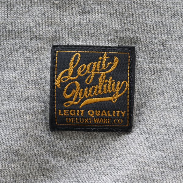 画像9: DELUXEWARE デラックスウエア S106-00 OPEN NECK オープンネック ヘンリーネック スウェット 20oz HEAVY KNIT 最高密度スウェット ヘンリーネックモデル しっかりとした質感 高保温性 限界密度の極厚吊裏毛 裏起毛 日本製 (9)