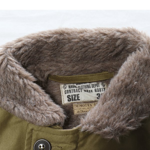 画像10: BUZZ RICKSON'S バズリクソンズ BR15766 Type N-1 Khaki NAVAL CLOTHING DFPOT DEMOTEX-ED STENCIL MIDWAY N-1 デッキジャケット ミリタリー カーキモデル ステンシル (10)