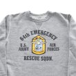 画像5: BUZZ RICKSON'S バズリクソンズ BR69635 SET-IN CREW SWEAT 64th EMERGENCY RESCUE セットインクルーネックスウェット 64th エマージェンシーレスキュー スウェット ミリタリー U.S.NAVY エアフォース (5)