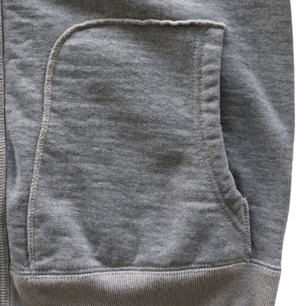 画像7: DELUXEWARE デラックスウエア SPZ-00 FULLZIP PARKA PLAIN フルジップパーカー プレーン パーカー フード付き 裏起毛 フルジップ ヘビーウエイト 日本製 (7)