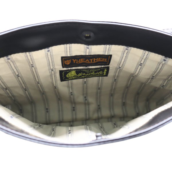 画像5: Y'2 LEATHER ワイツーレザー BG-18 NATURAL SCAR HORSE SACOCHE BAG ナチュラルスカー ホース サコッシュバッグ ショルダーバッグ  馬革 本革 (5)