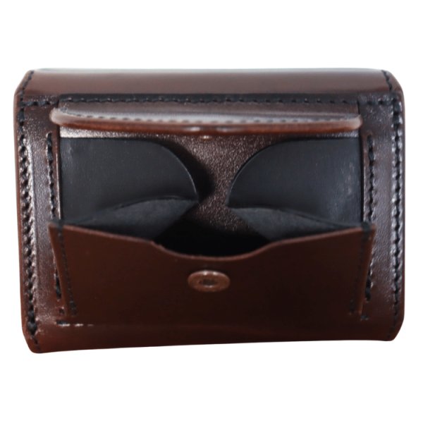 画像10: 池之端銀革店 Dual DCr-1040 サドルプルアップ コンパクトウォレット ミニ財布 コンパクトウォレット カードケースサイズ クラシカルデザイン サドルプルアップレザー 最小クラス 革製品 日本製 (10)