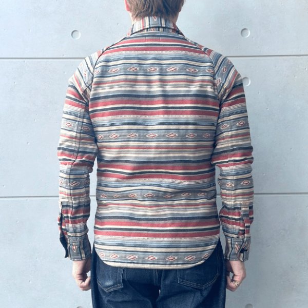 画像3: DELUXEWARE デラックスウエア 7649C NATIVE BORDER ネイティブボーダー ヘビーネルシャツ ネルシャツ ネイティブボーダーネルシャツ ヘビーネル (3)