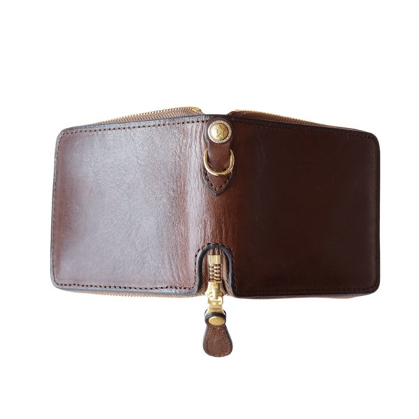 画像12: KC's ケイシイズ KMB023 ビルフォールド ラウンドジップ ヴィンテージホースハイド 二つ折り財布 (12)