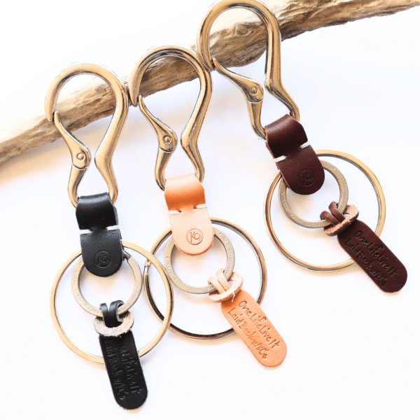 画像2: KC's ケイシイズ KCK021 キーリング HALO カウハイド 牛革 (2)