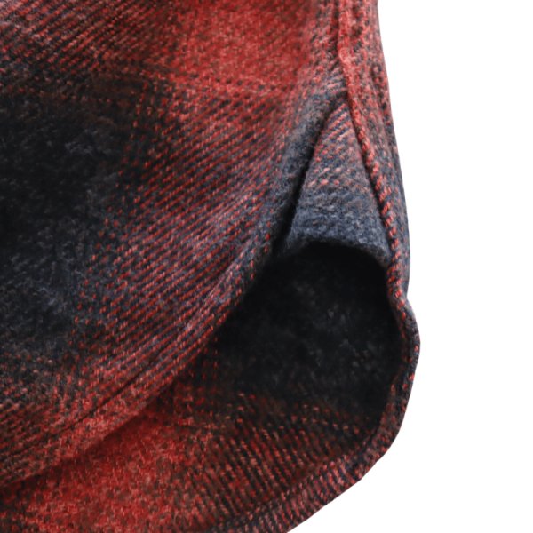 画像13: CUSHMAN クッシュマン 25706 COTTON TWEED CHECK HALF ZIP WORK SHIRTS コットンツイードチェックハーフジップワークシャツ オンブレチェック ハーフジップ チェックシャツ 長袖シャツ (13)