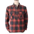 画像4: CUSHMAN クッシュマン 25706 COTTON TWEED CHECK HALF ZIP WORK SHIRTS コットンツイードチェックハーフジップワークシャツ オンブレチェック ハーフジップ チェックシャツ 長袖シャツ (4)
