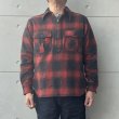 画像2: CUSHMAN クッシュマン 25706 COTTON TWEED CHECK HALF ZIP WORK SHIRTS コットンツイードチェックハーフジップワークシャツ オンブレチェック ハーフジップ チェックシャツ 長袖シャツ (2)
