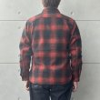 画像3: CUSHMAN クッシュマン 25706 COTTON TWEED CHECK HALF ZIP WORK SHIRTS コットンツイードチェックハーフジップワークシャツ オンブレチェック ハーフジップ チェックシャツ 長袖シャツ (3)