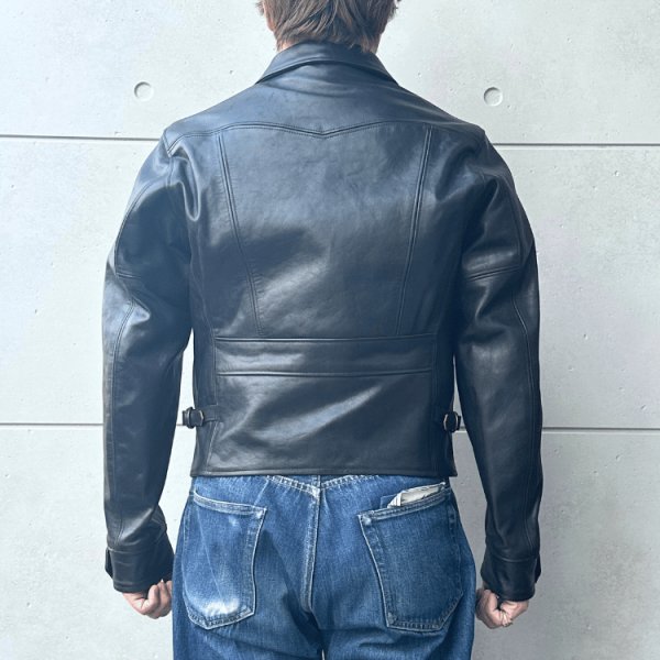 画像3: DAPPER'S ダッパーズ LOT1817 41’s Model BlockBilt Double Breasted Sports Jacket  モデル ブロックビルト ダブルブレスト スポーツジャケット レザージャケット 革ジャン ブロックビルト実名復刻 1941年モデル (3)