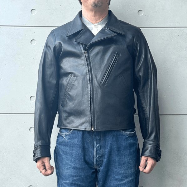 画像2: DAPPER'S ダッパーズ LOT1817 41’s Model BlockBilt Double Breasted Sports Jacket  モデル ブロックビルト ダブルブレスト スポーツジャケット レザージャケット 革ジャン ブロックビルト実名復刻 1941年モデル (2)