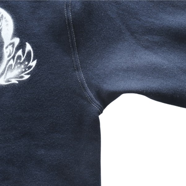 画像7: CUSHMAN クッシュマン x TOP トップ 26386T TOP別注 FULL ZIP SWEAT "HELL ON WHEEL" フルジップスウェット 裏起毛 DEVIL プリント エアブラシ アートワーク (7)