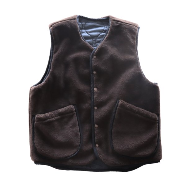 画像16: CUSHMAN クッシュマン 21500 QUILTING & FUR REVERSIBLE VEST キルティングアンドファー リバーシブルベスト ミリタリー キルトベスト アクリルファーリバーシブル インナーベスト アウターベスト (16)