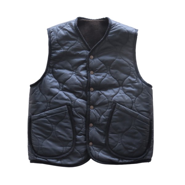 画像11: CUSHMAN クッシュマン 21500 QUILTING & FUR REVERSIBLE VEST キルティングアンドファー リバーシブルベスト ミリタリー キルトベスト アクリルファーリバーシブル インナーベスト アウターベスト (11)