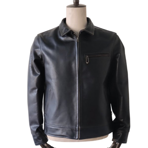 画像2: RAGGY ラギー KZ-01 Leather Sports Jacket レザースポーツジャケット 革ジャン レザージャケット スポーツジャケット ホースハイド (2)