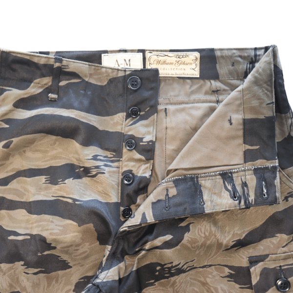 画像7: BUZZ RICKSON'S バズリクソンズ BR42594 WILLIAM GIBSON COLLECTION BLACK TIGER PATTERN TROUSERS OVER DYE ウィリアムギブソンコレクション ブラックタイガーパターン トラウザーズ  オーバーダイ アーミーパンツ アーミートラウザーズ  ARMY タイガーカモフラージュ ウィリアムギブソン ブラックシリーズ (7)