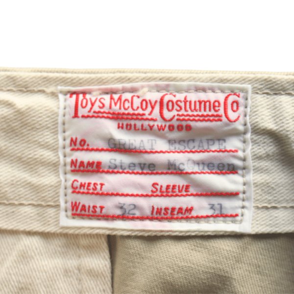画像12: TOYS McCOY トイズマッコイ TMP2504 "V.HILTS" STEVE McQUEEN TROUSERS チノパン スティーブマックイーン カーキトラウザーズ (12)