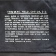 画像14: BUZZ RICKSON'S バズリクソンズ BR42593 WILLIAM GIBSON COLLECTION BLACK M-1943 ウィリアムギブソンコレクション M-1943トラウザーズ M-43 ブラックシリーズ U.S.ARMY (14)