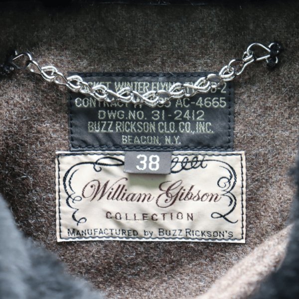 画像6: BUZZ RICKSON'S バズリクソンズ BR80664 WILLIAM GIBSON COLLECTION BLACK B-2 ウィリアムギブソンコレクション ブラックB-2 レザージャケット 革ジャン フライトジャケット B-2 小説家 ウィリアムギブソン ブラックシリーズ ムートン襟 (6)