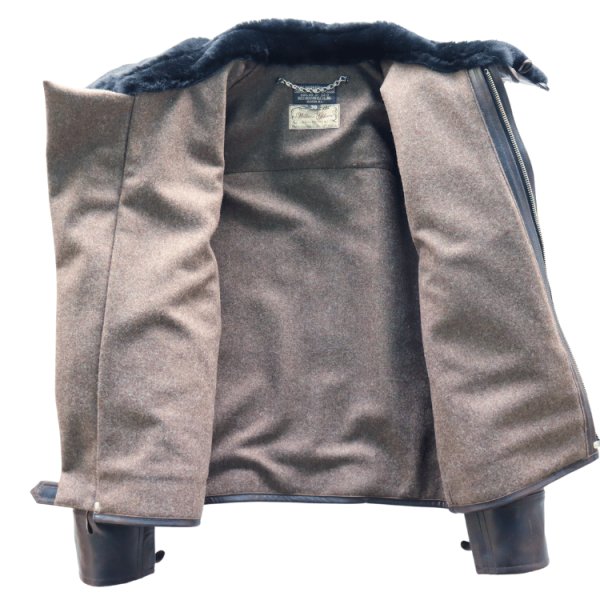 画像14: BUZZ RICKSON'S バズリクソンズ BR80664 WILLIAM GIBSON COLLECTION BLACK B-2 ウィリアムギブソンコレクション ブラックB-2 レザージャケット 革ジャン フライトジャケット B-2 小説家 ウィリアムギブソン ブラックシリーズ ムートン襟 (14)