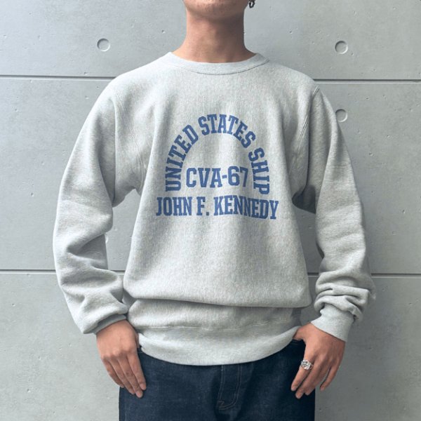 画像2: BUZZ RICKSON'S バズリクソンズ BR69645 HORIZONTAL KNITTING SWEAT SHIRT “CVA-67 J.F. KENNEDY” ホリゾンタル・ニッティング スウェットシャツ スウェット CVA-67 ジョン・F・ケネディ ミリタリー (2)