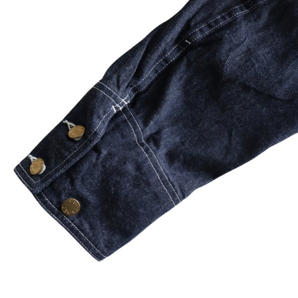 画像13: HEADLIGHT ヘッドライト HD15844 HEADLIGHT 9.5oz. SPECIAL WEAVE DENIM DOUBLE BREASTED COAT スペシャルウィーブデニム ダブルブレストコート コート ジャケット ダブルコート ワークコート チェンジボタン (13)