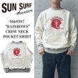 画像1: SUN SURF サンサーフ SS69597 "RAINBOWS" CREW NECK POCKET SWEAT クルーネックポケットスウェット カンガルーポケット付きスウェット レインボーズ フットボール (1)