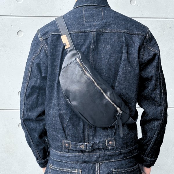 画像2: BUTLER VERNER SAILS バトラーバーナーセイルズ  Horse Hip Bag JA-2290-33  馬革ヒップバッグ 馬革 日本製 madeinjapan  (2)