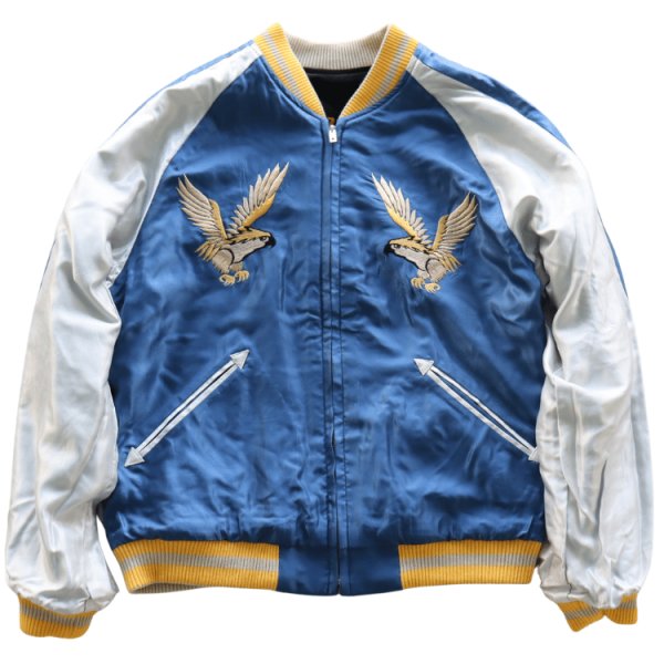 画像15: TAILOR TOYO テーラー東洋 TT15840-119 Mid 1950s Style Velveteen Souvenir Jacket “GOLD DRAGON & GOLD TIGER” × “JAPAN MAP” 別珍スーベニアジャケット 別珍 スカジャン 虎 日本地図リバーシブル 2トーン サテン生地 スーベニアジャケット 刺繍 (15)