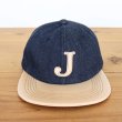 画像3: JELADO ジェラード AB21750 JELADO×BRUNEL＆Co.HATMAKERS B.B.CAP ブルーネルハットメイカーズ  ベースボールキャップ 帽子 カウハイド  ホースハイド 白タグ デニム 革 (3)
