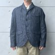 画像2: ORGUEIL オルゲイユ OR-4325 Indigo Dobby Jacket インディゴドビージャケット 1900 年代初頭 サックジャケットベース クラシックスタイル インディゴ染料 ドビーストライプ生地 エイジング ナットボタン (2)