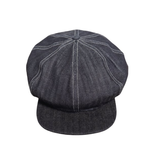 画像4: DAPPER'S ダッパーズ LOT1836 Classical Casquette TypeA クラシカルキャスケット 帽子 キャスケット ノンウォッシュ インディゴ デニム ブラックデニム クラシカル (4)